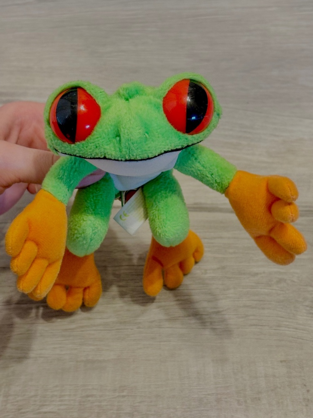 Rainforest Cafe Cha Cha the Frog Coin Purse Pouch Keychain Plush Retro Merch